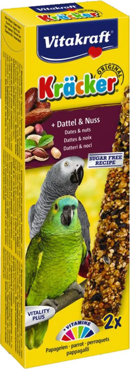 Vitakraft Papegaaien Kracker Dadel - Noot 2 stuks