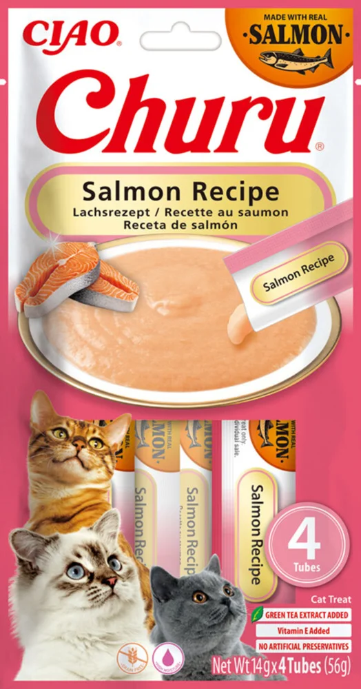 Ciao Churu Puree Kattensnack Salmon 4 x 14 gr