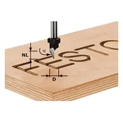 Festool HW S8 D11/60° Freesbit Graveerfrees 60° S 8mm 11,0mm - 491003