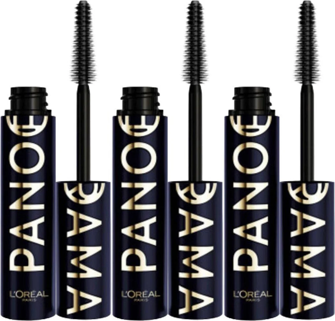 3x L'Oréal Panorama Mascara Chromatic Blue Suede 8 ml