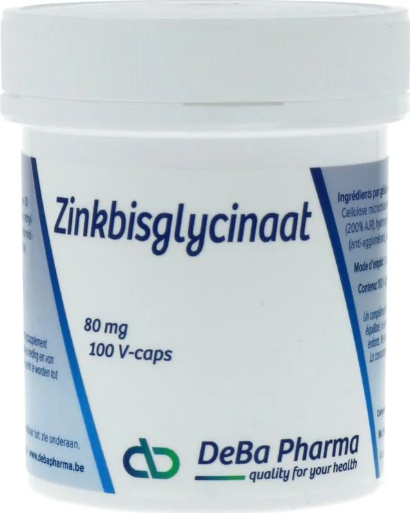 DeBa Pharma Zinkbisglycinaat Capsules 100VCP