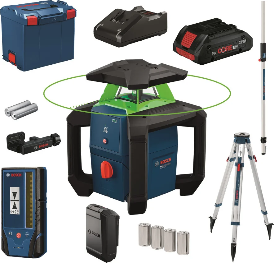Bosch Professional GRL 18V-3-31 G Accu rotatielaser groen complete set 18V 4.0Ah in L-Boxx - 0615A500DG