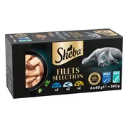 Sheba Kattenvoer Nat Filets Witte Vis in Saus Multipack 6x60 gr