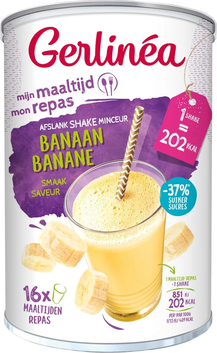 6x Gerlinea Milkshake Banaan 436 gr