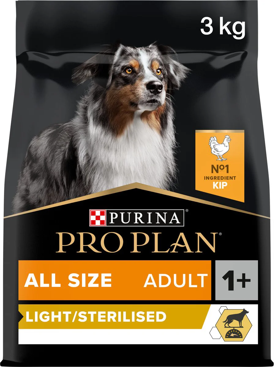 Pro Plan Hondenvoer Droog Adult All Sizes Light Sterilised Kip 3 kg