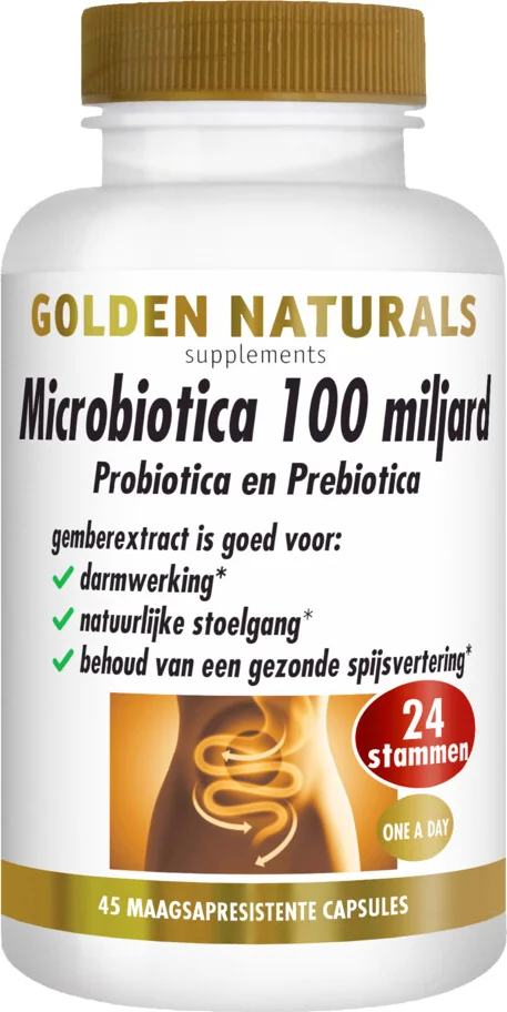 2x Golden Naturals Microbiotica 100 Miljard 45 vegacapsules