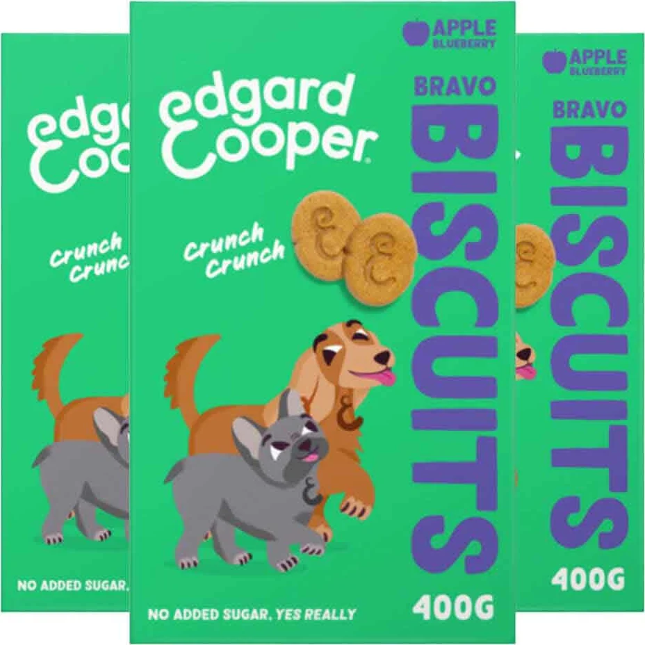 3x Edgard & Cooper Adult Biscuit Appel & Blueberry 400 gr