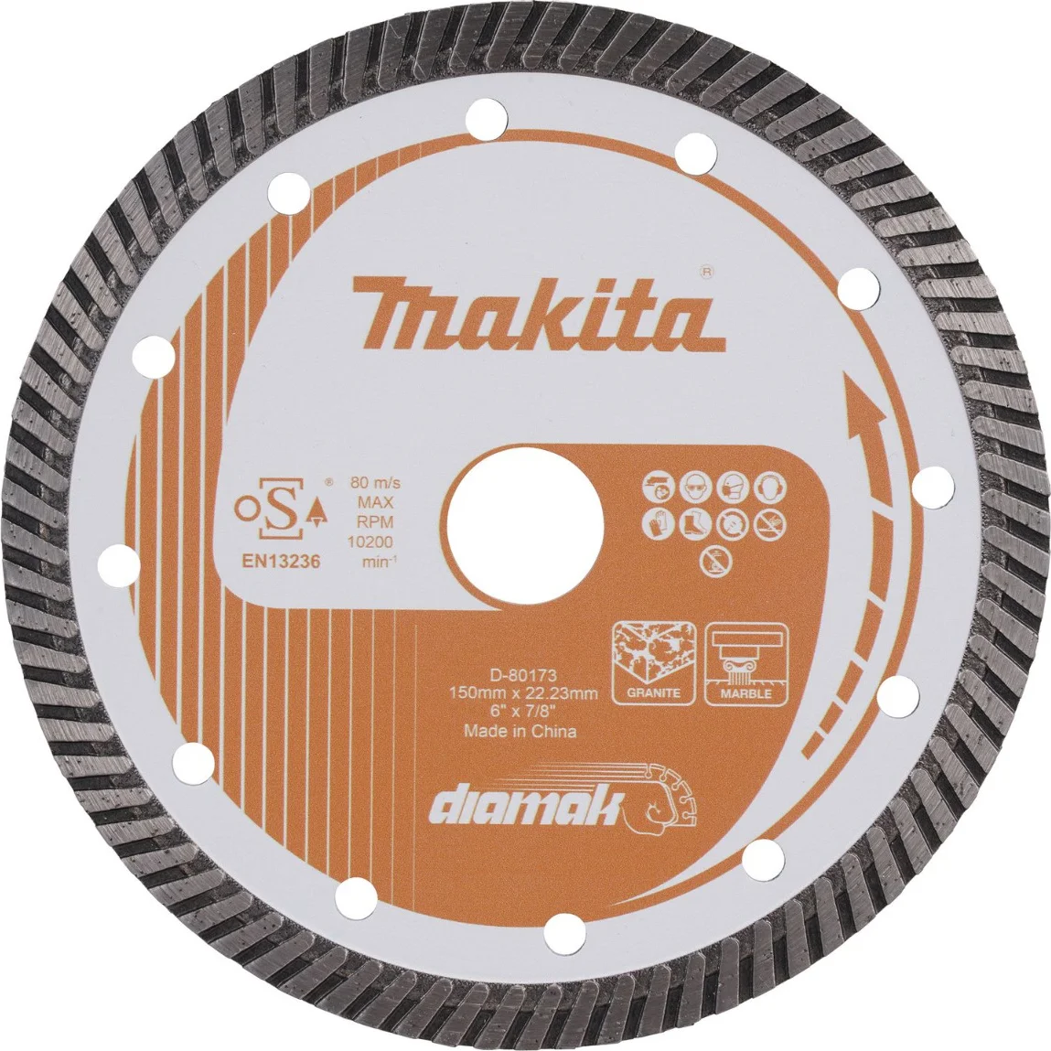Makita D-80173 Diamantschijf turboband 150mm