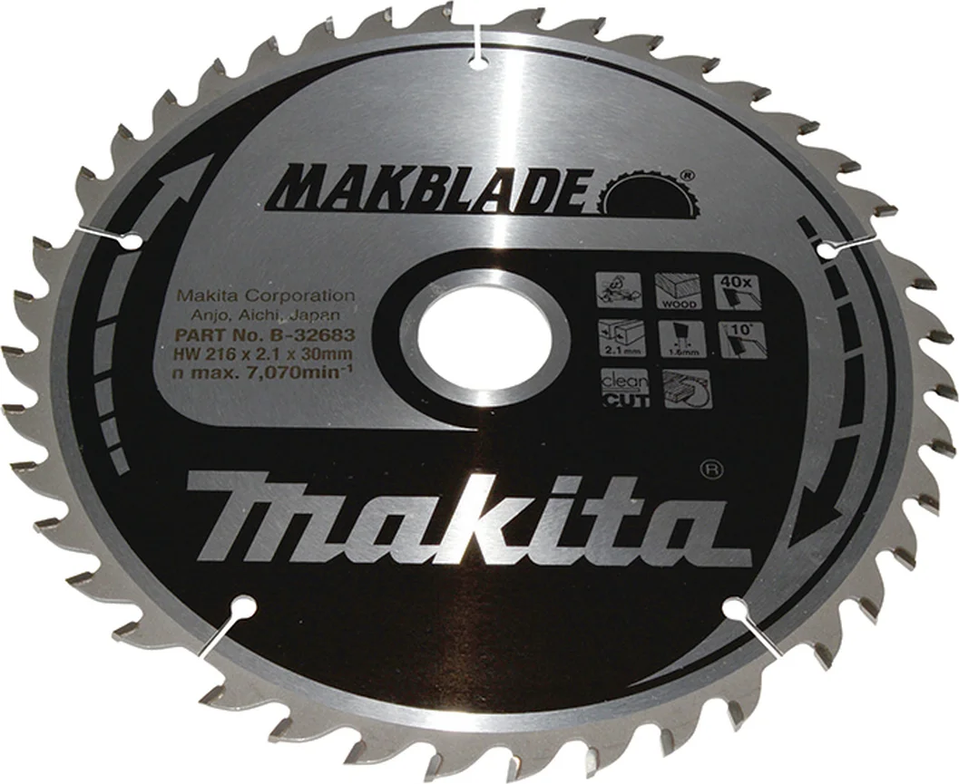 Makita B-32683 Afkortzaagblad Hout | Makblade | 216 x 30 mm | 40-tands