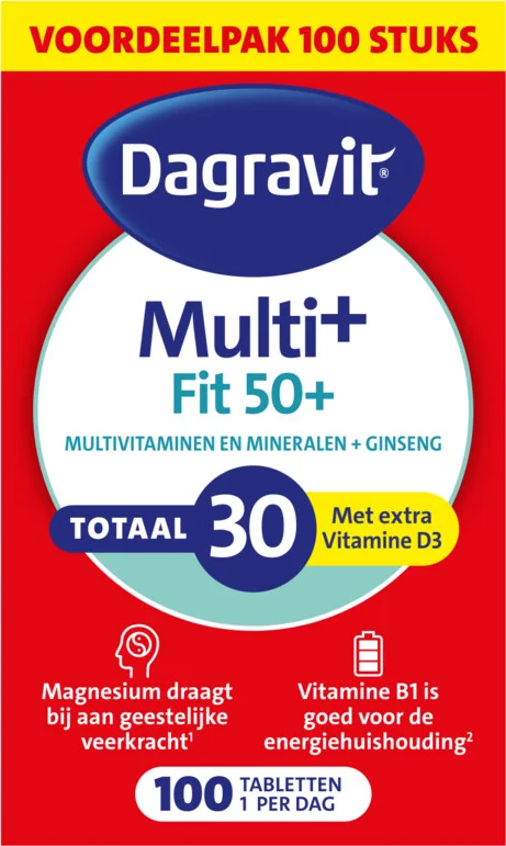 2x Dagravit Totaal 30 Vitaal 50+ 100 tabletten