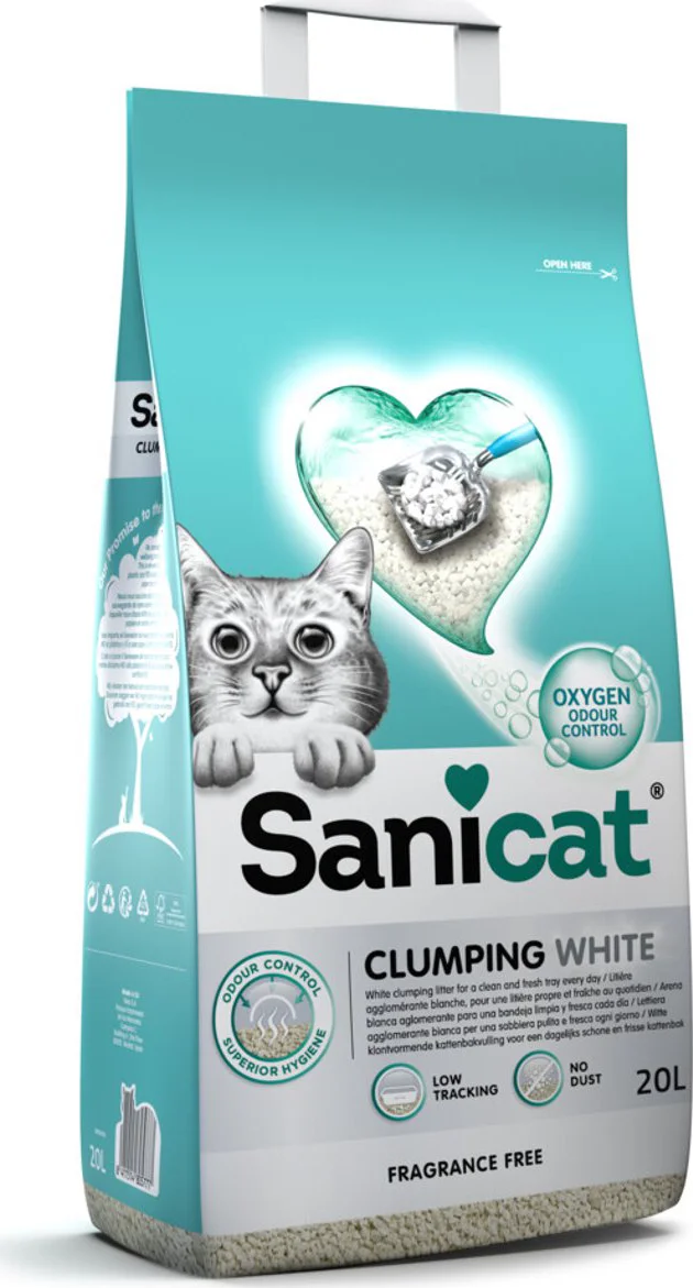 Sanicat Kattenbakvulling Clumping White 20 liter