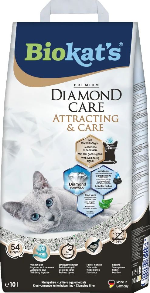 Biokat‘s Diamond Care Attracting & Care 10 L - Kattenbakvulling - Klontvormend