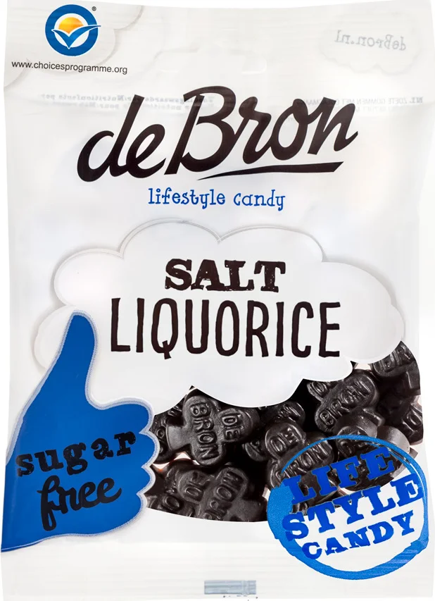 De Bron Zoute Klavertjes Hard Suikervrij 100GR