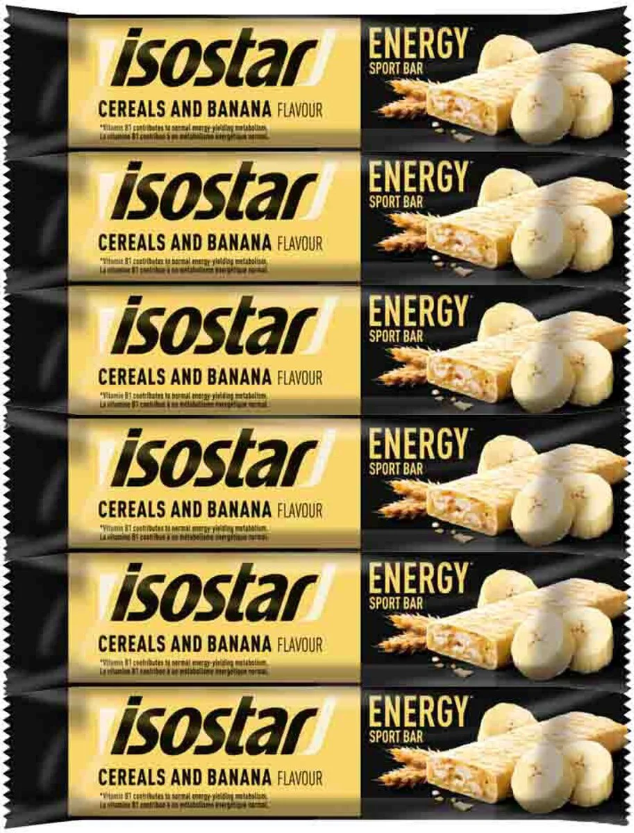 6x Isostar High Energy Sportreep Banaan 40 gr