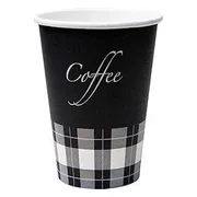 Koffiebeker to go | Kartonnen Bekers | Koffiebeker Zwart Coffee 180cc / 7.5 oz - Doos 2500 stuks