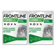 2x Frontline Combo Anti Vlooien en Teken Druppels Kat vanaf 1 kg