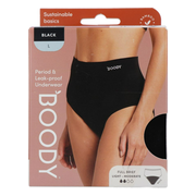 Boody Menstruatieondergoed Tailleslip Zwart Licht/Normaal Maat L