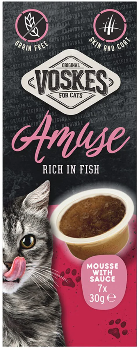 Voskes Kattensnack Mousse Vis in Saus 7x30 gr