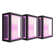 Philips Hue Impress muurlamp White and Color zwart breed 3-pack