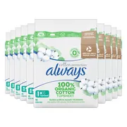 10x Always Maandverband Bio Cotton Protection Ultra Normal met Vleugels 11 stuks