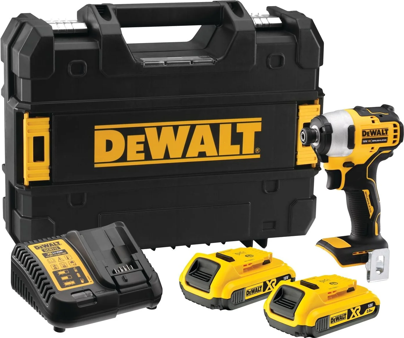 DeWALT DCF809D2T Accu slagschroevendraaier 190Nm 18V XR 2.0Ah in TSTAK