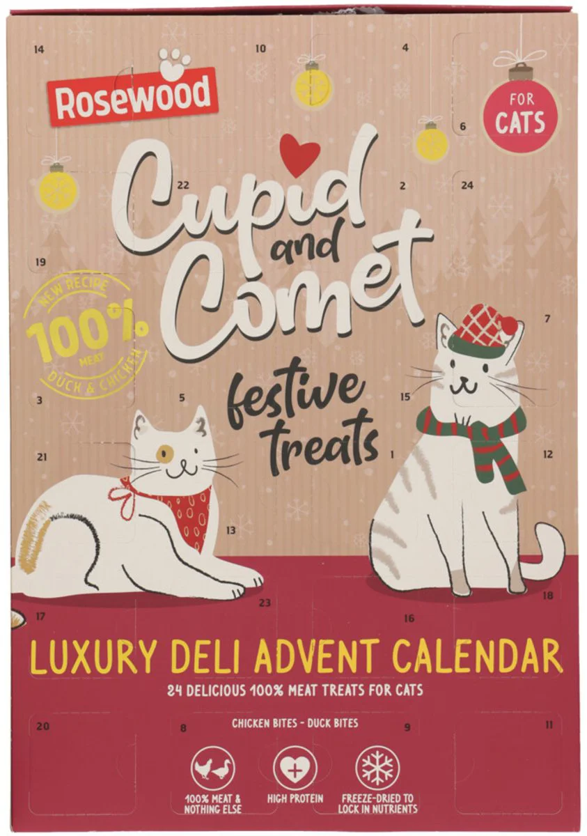 Rosewood Kattensnack Cupid & Comet Adventkalender Kip & Eend 30 gr