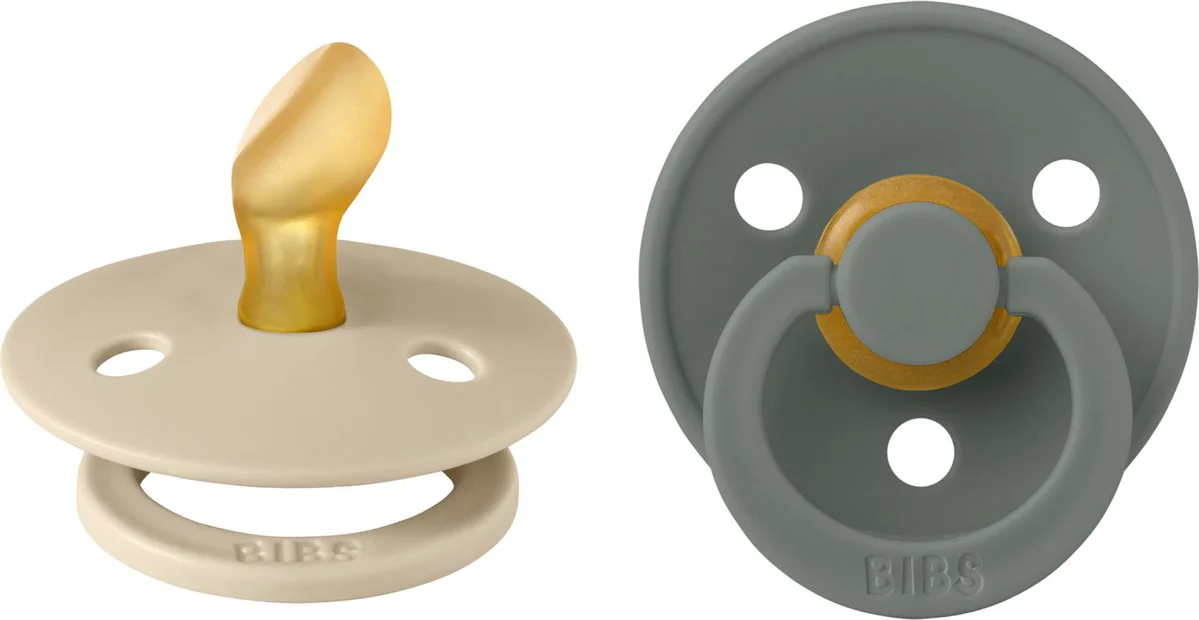 Bibs Fopspeen 0-6 Maanden Anatomic Vanilla/Pine 2ST
