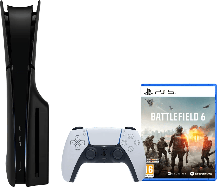 Sony PlayStation 5 Slim Disc Edition + Battlefield 6 + Covers Zwart