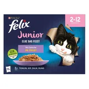 Felix Kattenvoer Nat in Gelei Elke Dag Feest Mix Junior 12 x 85 gr