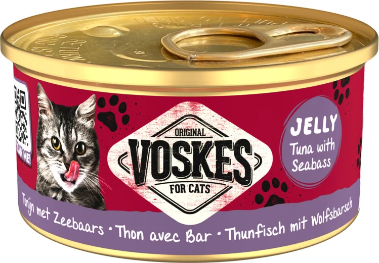Voskes Kattenvoer Nat Tonijn met Zeebaars 85 gr