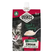 15x Voskes Original Cream Kattensnack Tonijn & Rund 90 gr