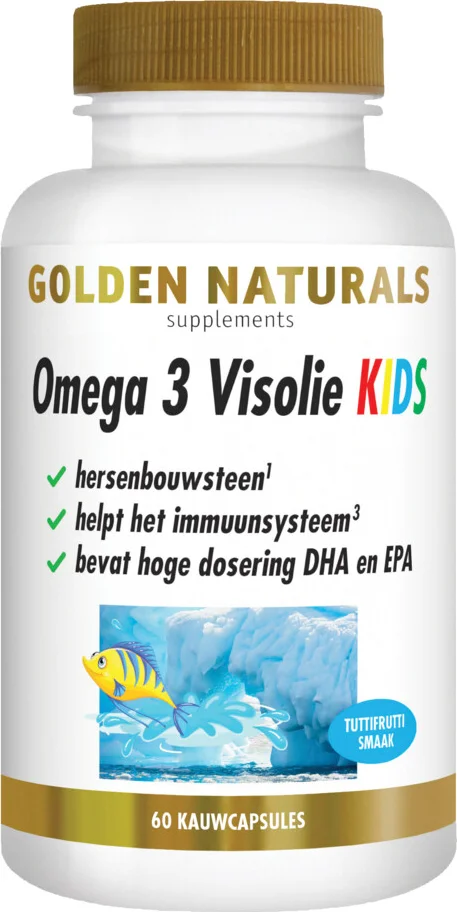 Golden Naturals Omega 3 Visolie KIDS 60 gummies