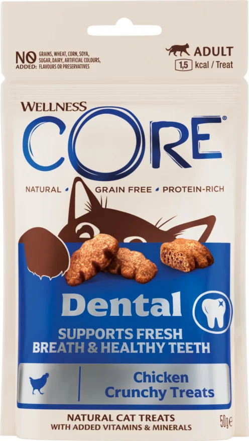Wellness Core Kattensnack Dental - Kip 50 gr