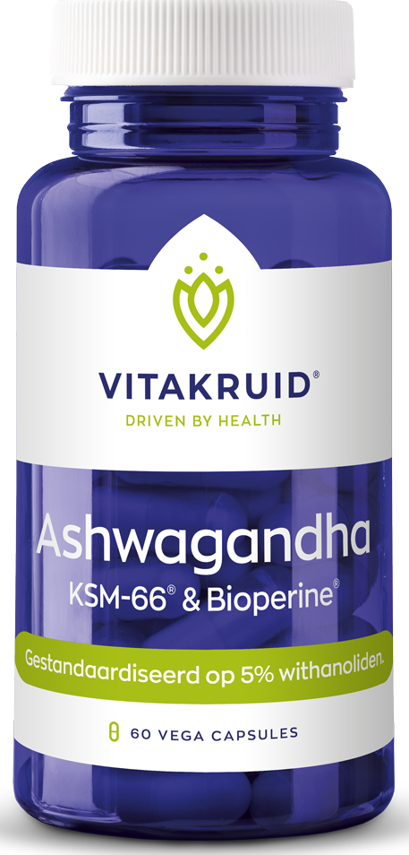 Vitakruid Ashwagandha KSM-66 & Bioperine 60 vegacapsules