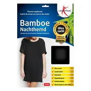 Lucovitaal Bamboe Nachthemd Zwart XL