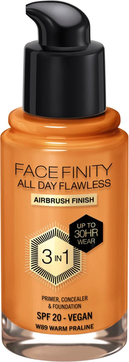 Max Factor Facefinity All Day Flawless Foundation W89 Warm Praline 34 ml