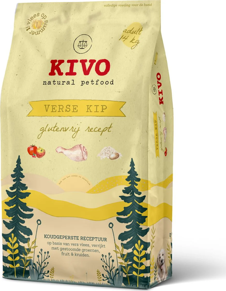 Kivo Hondenvoer Droog Verse Kip Glutenvrij 14 kg