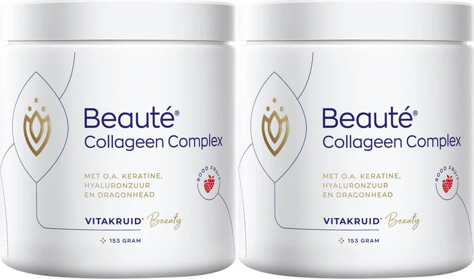 2x Vitakruid Beauté® Collageen Complex Rood Fruit 153 gr