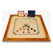 Ubergames Carrom Board Set - 7 KG - 74x74cm - ECO Hardhout - Traditioneel tafelspel