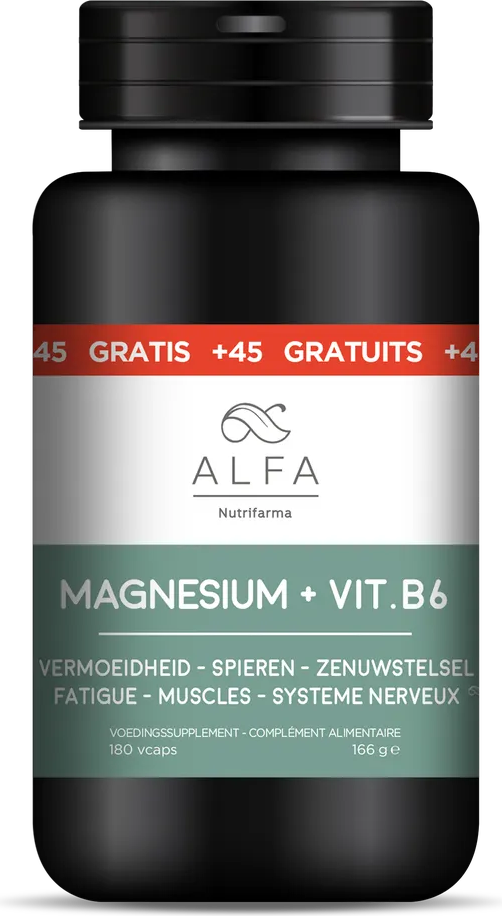 Alfa Magnesium & Vit B6 Capsules 180VCP