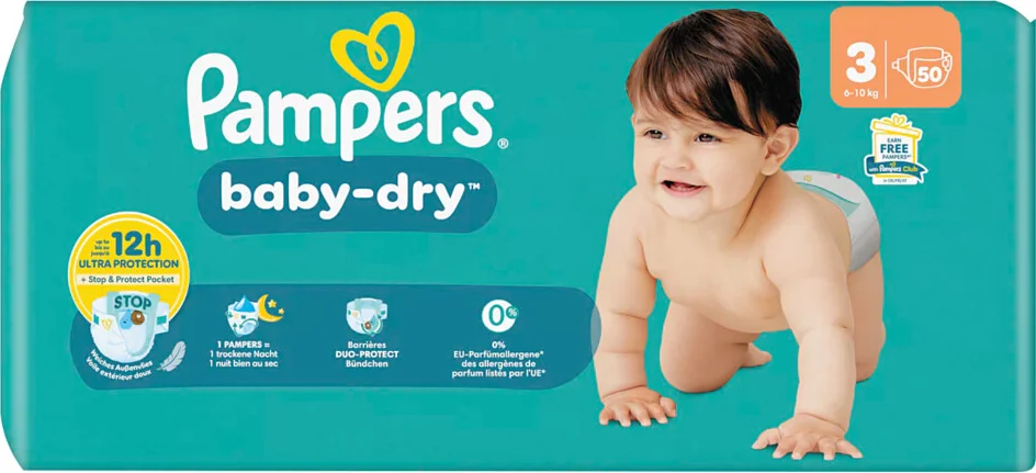 2x Pampers Baby Dry Luiers Maat 3 (6-10kg) 50 stuks