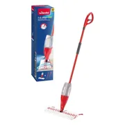 Vileda 1-2 Spray MAX - Dweilsysteem met spray en pad in microvezels Rood Wit