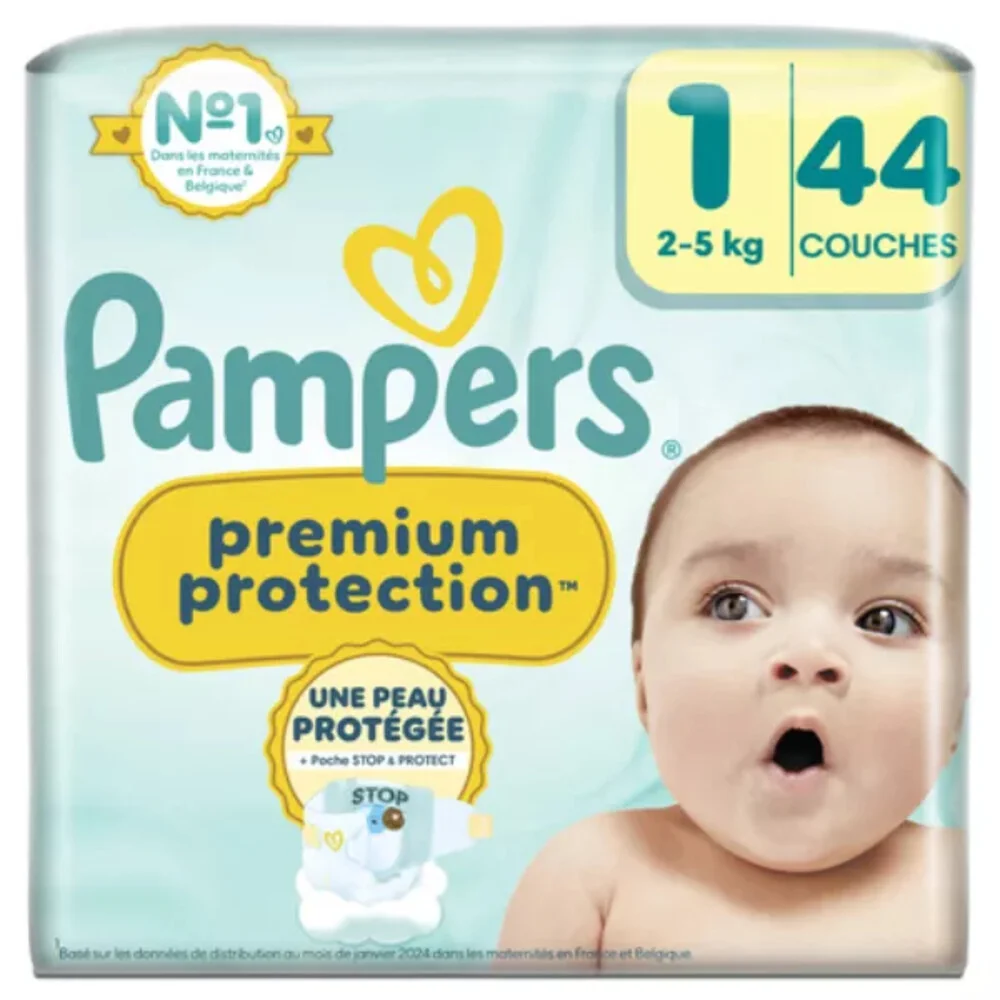 2x Pampers Premium Protection Luiers Maat 1 (2-5 kg) 44 stuks