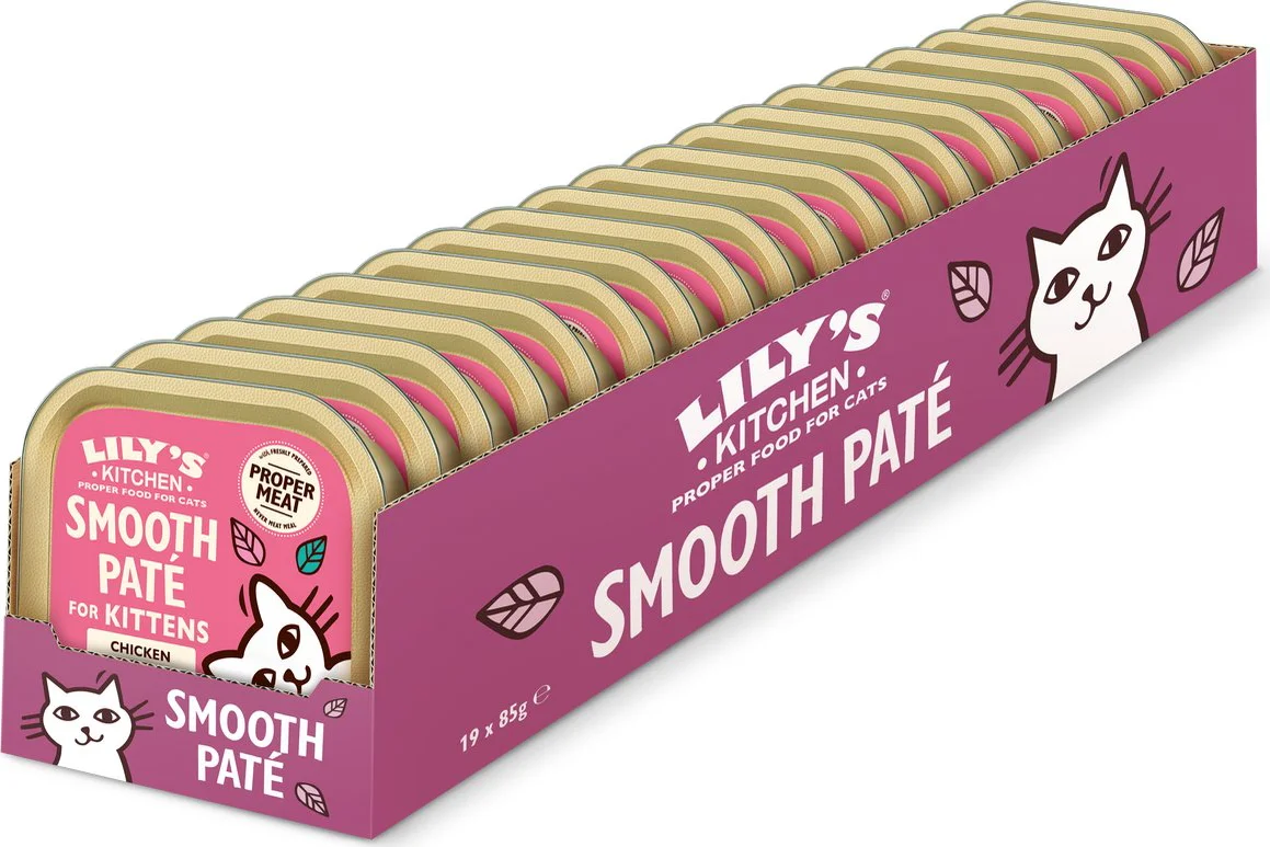 19x Lily's Kitchen Kattenvoer Nat Kitten Smooth Paté Kip 85 gr
