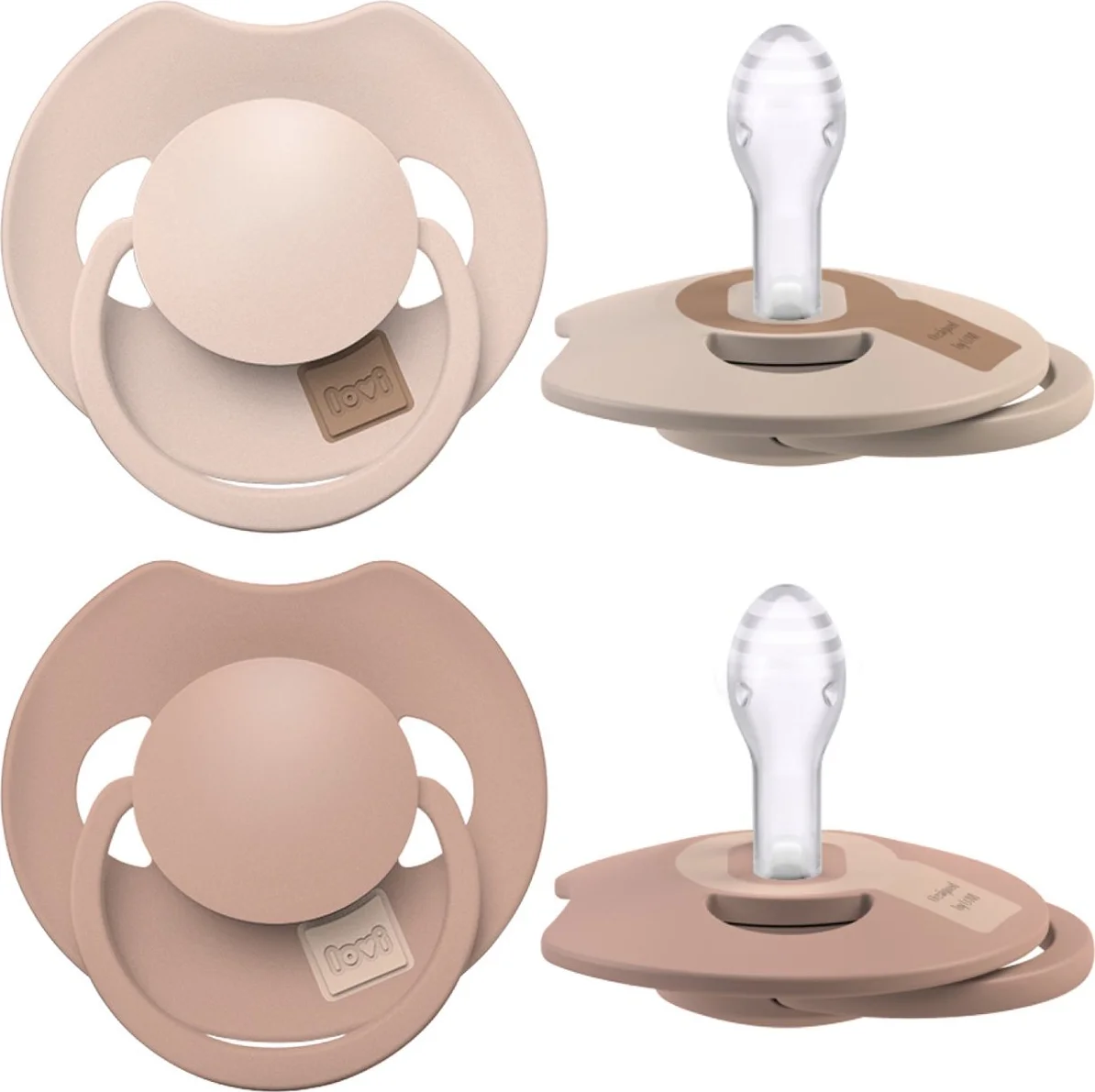 Difrax LOVI Prime Pacifier 0-6 Months - Nude/Blush 2ST