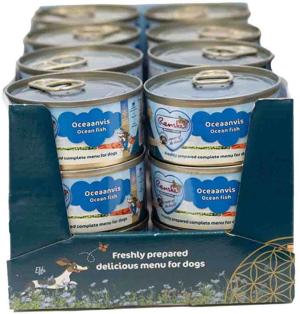 24x Renske Vers Gestoomd Complete Menu Hondenvoer Nat Oceaanvis 95 gr