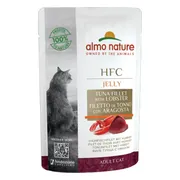 48x Almo Nature HFC Kattenvoer Nat in Gelei Tonijnfilet & Kreeft 55 gr