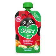 Olvarit 12m+ Banaan Kiwi Aardbei Knijpfruit 100GR