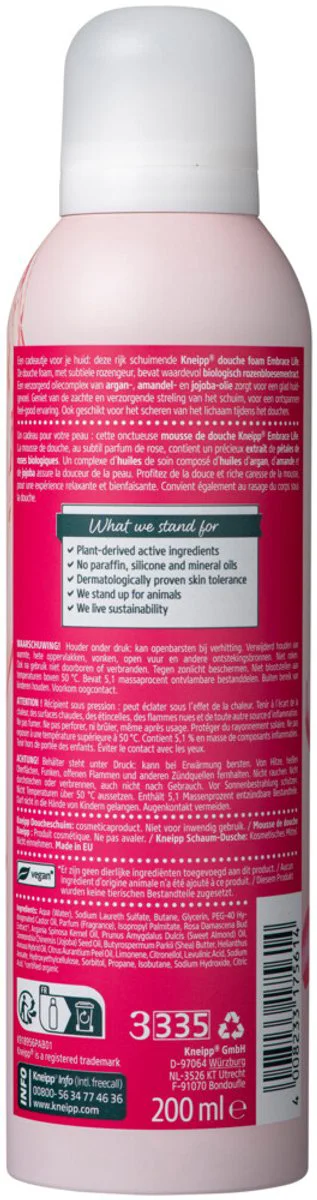 3x Kneipp Douche Foam Embrace Life 200 ml