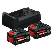 Bosch Professional EXPERT Accu starterset 2x EXBA 18V-55 + GAL 12V/18V-80 - 1600A0373P